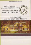 Matchbook Cover - Mitchell Odell Orange CA Atlas Match 40 Strike