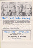 Matchbook Cover - Mitchell Odell Orange CA Atlas Match 40 Strike