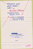 Matchbook Cover - Arrow Glass Co Schenectady NY 40 Strike