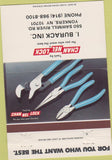 Matchbook Cover - Channel Lock Tools Yonkers NY 40 Strike