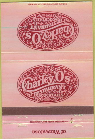 Matchbook Cover - Charley O's Restaurant Wauwatosa WI 40 Strike