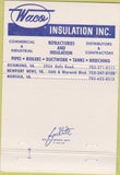 Matchbook Cover - Waco Insulation Richmond Norfolk Newport News VA 40 Strike