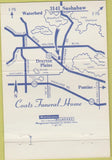 Matchbook Cover - Coats Funeral Home Waterford Township MI 40 Strike