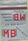 Matchbook Cover - MB Door Units metal St Louis MO 40 Strike