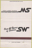 Matchbook Cover - Stanley Works Employee Credit Union New Britain CT 40 Strike