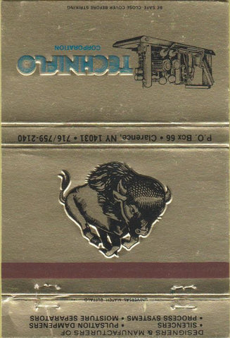 Matchbook Cover - Techniflo Corp Clarence NY 40 Strike