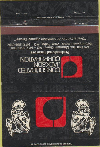Matchbook Cover - Jackson Corp Insurance Mountain Grove MO 40 Strike