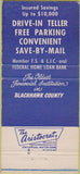 Matchbook Cover - First Federal savings Waterloo IA WEAR 30 Strike