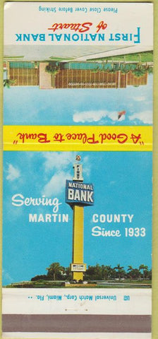 Matchbook Cover - First National Bank Stuart FL 30 Strike