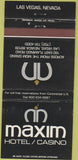 Matchbook Cover - Maxim Hotel Casino Las Vegas NV 30 Strike