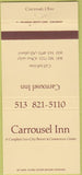 Matchbook Cover - Carrousel Inn Cincinnati OH 30 Strike