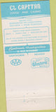 Matchbook Cover - El Capitan Lodge Casino Hawthorne NV 30 Strike