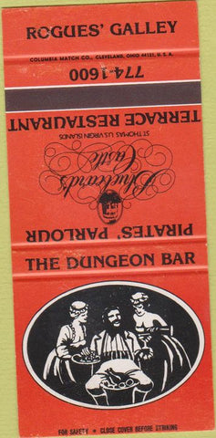 Matchbook Cover - Pirates' Parlour St Thomas Virgin Islands 30 Strike