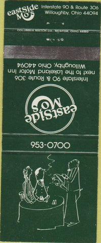 Matchbook Cover - Eastside Mo's Willoughby OH 30 Strike