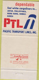 Matchbook Cover - Pacific Transport Lines shipping 30 Strike
