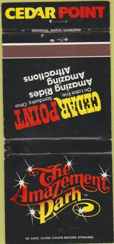 Matchbook Cover - Amusement Park Cedar Point Sandusky OH 30 Strike