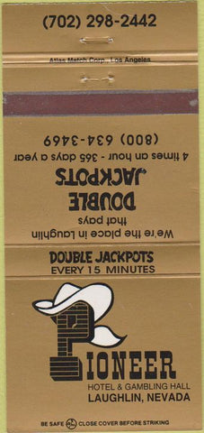 Matchbook Cover - Pioneer Hotel Casino Laughlin NV 30 Strike