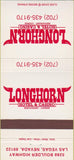 Matchbook Cover - Longhorn Hotel Casino Las Vegas NV 30 Strike