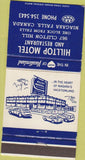 Matchbook Cover - Hilltop Motel Niagara Falls ON 30 Strike