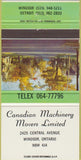 Matchbook Cover - Canadian Machinery Movers Windsor ON 30 Strike
