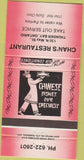 Matchbook Cover - Chan's Restaurant Thunder Bad ON 30 Strike