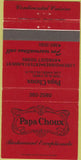 Matchbook Cover - Papa Choux Los Angeles CA 30 Strike