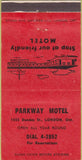Matchbook Cover - Parkway Motel London ON 30 Strike