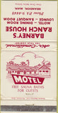 Matchbook Cover - Barney's Ranch House Brandon MB 30 Strike
