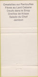 Matchbook Cover - Cabane A Sucre Bouvrette St Jerome QC 30 Strike