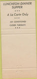 Matchbook Cover - North Shore Steak House Great Neck LI NY 30 Strike