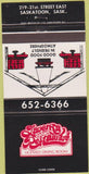 Matchbook Cover - Taverna Italian Restaurant Saskatoon SK 30 Strike