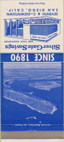 Matchbook Cover - Silver Gate Savings Bank San Diego CA 30 Strike