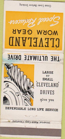 Matchbook Cover - Cleveland Worm Gear OH WORN 30 Strike