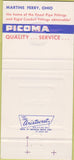 Matchbook Cover - Picoma Pipe Couplings Martins Ferry OH 30 Strike