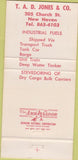 Matchbook Cover - Tad Jones Co New Haven CT oil gas 30 Strike