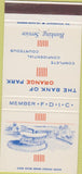 Matchbook Cover - Bank of Orange Park FL 30 Strike