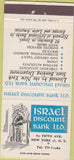 Matchbook Cover - Israel Discount Bank New York City 30 Strike
