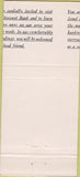 Matchbook Cover - Israel Discount Bank New York City 30 Strike