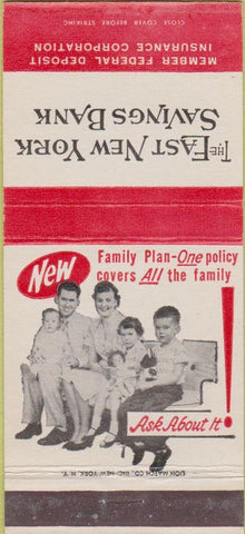 Matchbook Cover - East New York Savings Bank 30 Strike