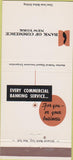 Matchbook Cover - Bank of Commerce New York Bronx Brooklyn NY 30 Strike