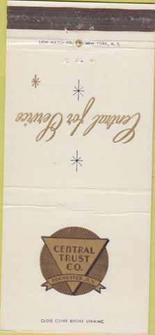 Matchbook Cover - Central Trust Co Rochester NY 30 Strike