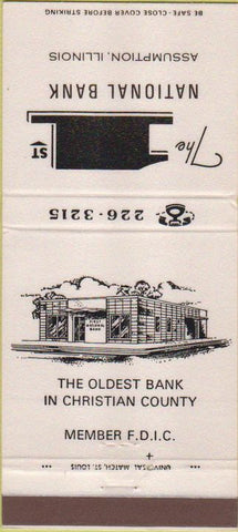 Matchbook Cover - 1st National Bank Assumption IL 30 Strike