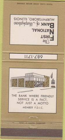 Matchbook Cover - First National Bank Murphysboro IL 30 Strike