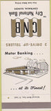 Matchbook Cover - City National Bank Centralia IL 30 Strike