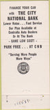 Matchbook Cover - City National Bank Centralia IL 30 Strike