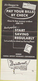 Matchbook Cover - Madison Bank Trust Chicago IL 30 Strike
