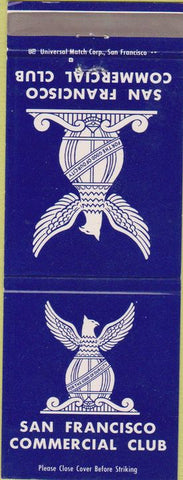 Matchbook Cover - San Francisco Commercial Club San Francisco CA Jewel