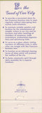 Matchbook Cover - San Francisco Commercial Club San Francisco CA Jewel
