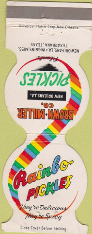 Matchbook Cover - Brown Miller Pickles New Orleans LA Jewelite
