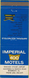 Matchbook Cover - Imperial 400 Motels Chicago O'Hare Rosemont IL  Jewel